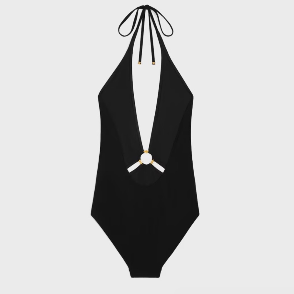 Celine triomphe Halter Swimsuit Sz 40